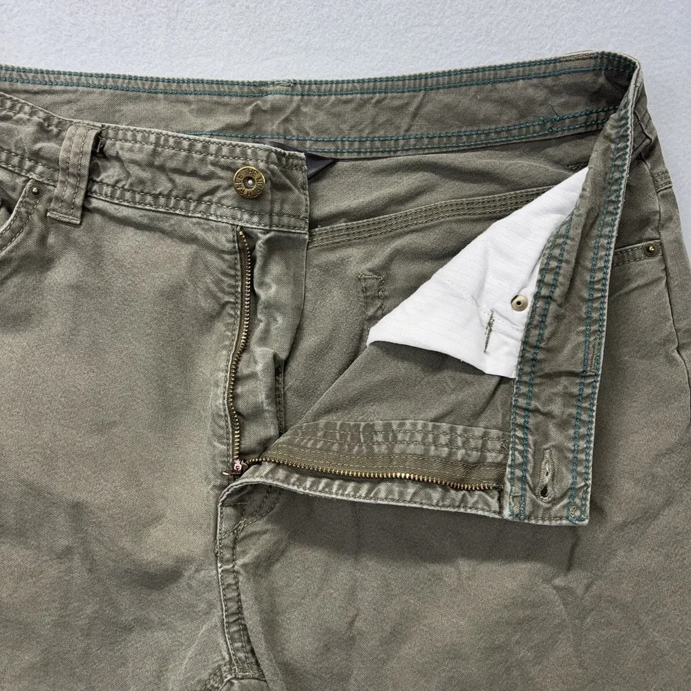 The North Face Pants‎ Mens 34x33 Canvas Olive Green 5 Pocket Stretch Workwear